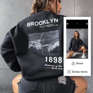 Brooklyn Black Graphic Sweatshirt